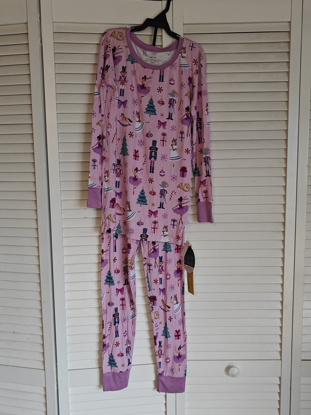 NWT Little Sleepies Pink Nutcracker & Ballerina Print Pajama Set Girls 12/14